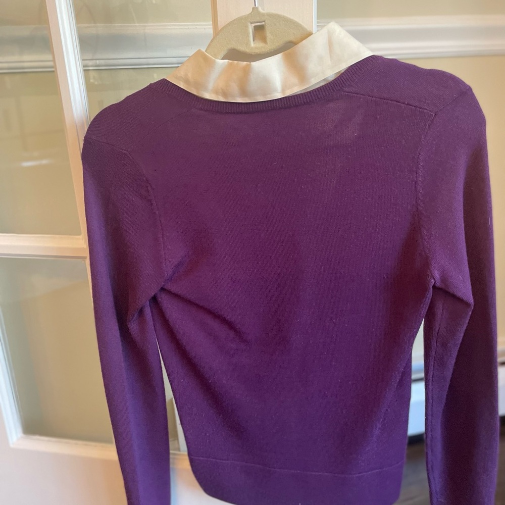 Tory Burch purple dickie sweater